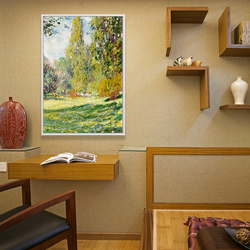 Stunning Nature Scenery Painting for Bedroom Country Landscape Wall Art in Green Clearhalo 'Art Gallery' 'Canvas Art' 'Country Art Gallery' 'French Country' 'Rustic' Arts' 1657377