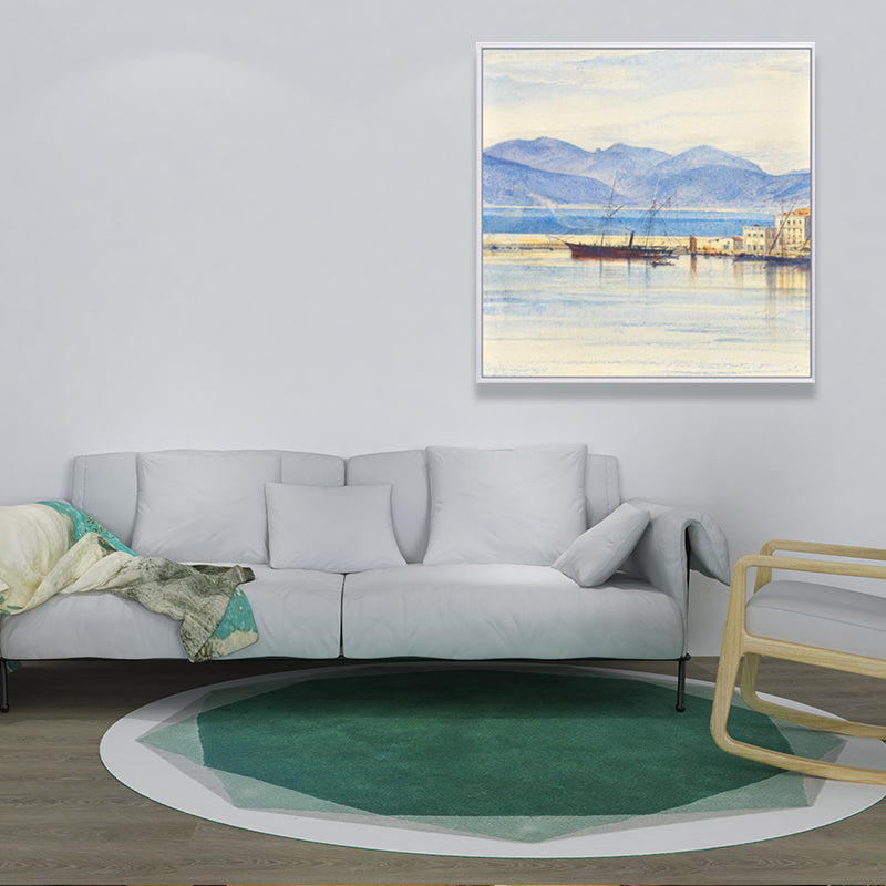 Pastel Color Monet Sailboat Art Print River Scenery Impressionist Textured Painting Purple Design 2 Clearhalo 'Art Gallery' 'Canvas Art' 'Country Art Gallery' 'French Country' 'Rustic' Arts' 1657550