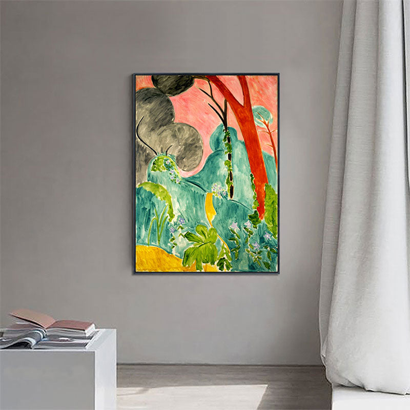 Botanical Shrub Painting Wall Art Decor Farmhouse Textured Canvas Print in Green - Clearhalo - 'Arts' - 'Canvas Art' - 1657739