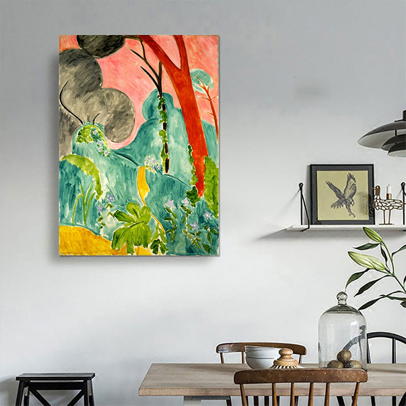 Botanical Shrub Painting Wall Art Decor Farmhouse Textured Canvas Print in Green - Clearhalo - 'Arts' - 'Canvas Art' - 1657741
