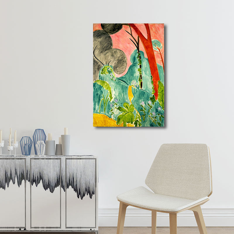 Botanical Shrub Painting Wall Art Decor Farmhouse Textured Canvas Print in Green - Clearhalo - 'Arts' - 'Canvas Art' - 1657742