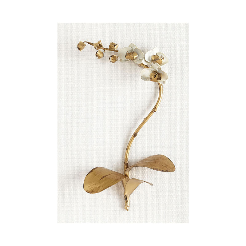 Gold Nordic Canvas Art Branch of Blooming Flower Wall Decoration for Living Room