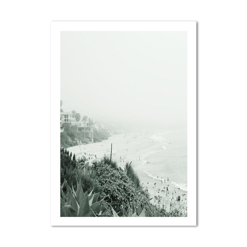 Green Coastal Landscape Canvas Art Textured Contemporary House Interior Wall Decor Clearhalo 'Art Gallery' 'Canvas Art' 'Contemporary Art Gallery' 'Modern' Arts' 1658012