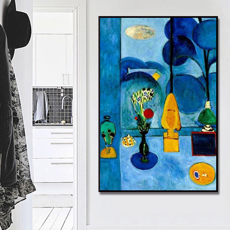 Blue Childrens Art Canvas Print Henri Matisse Pot Painting Wall Decor for Kids Room Clearhalo 'Art Gallery' 'Canvas Art' 'Kids' Arts' 1658587