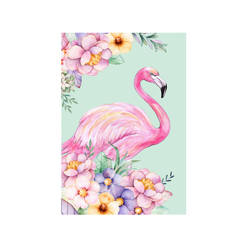 Kids Fantasy Animal Art Print Pink Textured Surface Wall Decoration for Living Room Clearhalo 'Art Gallery' 'Canvas Art' 'Kids' Arts' 1658808