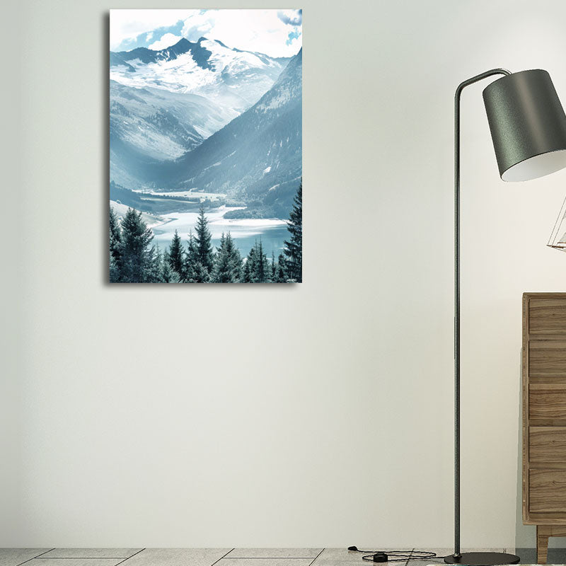 Nature Scenery Wall Art Decor Textured Tropical Living Room Canvas in Pastel Color Clearhalo 'Art Gallery' 'Canvas Art' 'Coastal Art Gallery' 'Nautical' Arts' 1659851