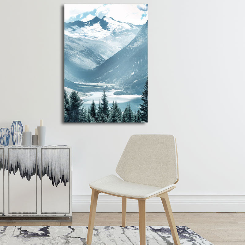 Nature Scenery Wall Art Decor Textured Tropical Living Room Canvas in Pastel Color Clearhalo 'Art Gallery' 'Canvas Art' 'Coastal Art Gallery' 'Nautical' Arts' 1659852