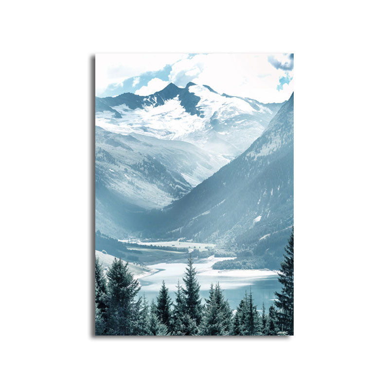 Nature Scenery Wall Art Decor Textured Tropical Living Room Canvas in Pastel Color Clearhalo 'Art Gallery' 'Canvas Art' 'Coastal Art Gallery' 'Nautical' Arts' 1659853