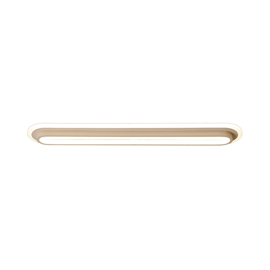 Oval Flush Ceiling Light Contemporary Metal LED Black/White Ceiling Light with Acrylic Diffuser in White/Warm Light, 19"/23"/31" Wide Clearhalo 'Ceiling Lights' 'Close To Ceiling Lights' 'Close to ceiling' 'Flush mount' Lighting' 166704