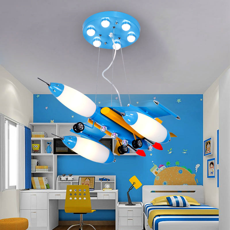 Glass for Chandelier, 3-Light Ceiling Fixture with Air Plane Design Modern Style Clearhalo 'Ceiling Lights' 'Chandeliers' Lighting' options 167771