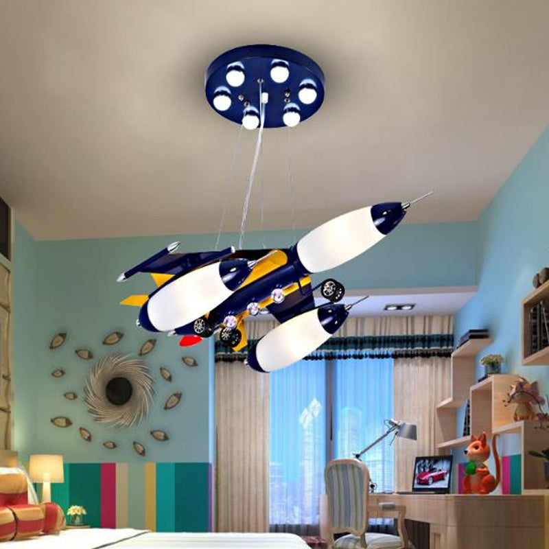 Glass for Chandelier, 3-Light Ceiling Fixture with Air Plane Design Modern Style Clearhalo 'Ceiling Lights' 'Chandeliers' Lighting' options 167775