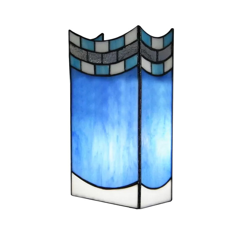 Tiffany Wall Mount Light with Stained Glass Shade Indoor Wall Sconce Light for Living Room Clearhalo 'Industrial' 'Middle century wall lights' 'Tiffany wall lights' 'Tiffany' 'Wall Lamps & Sconces' 'Wall Lights' Lighting' 168463