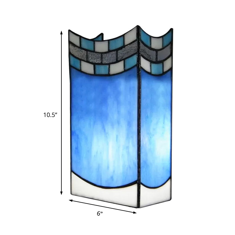 Tiffany Wall Mount Light with Stained Glass Shade Indoor Wall Sconce Light for Living Room Clearhalo 'Industrial' 'Middle century wall lights' 'Tiffany wall lights' 'Tiffany' 'Wall Lamps & Sconces' 'Wall Lights' Lighting' 168464