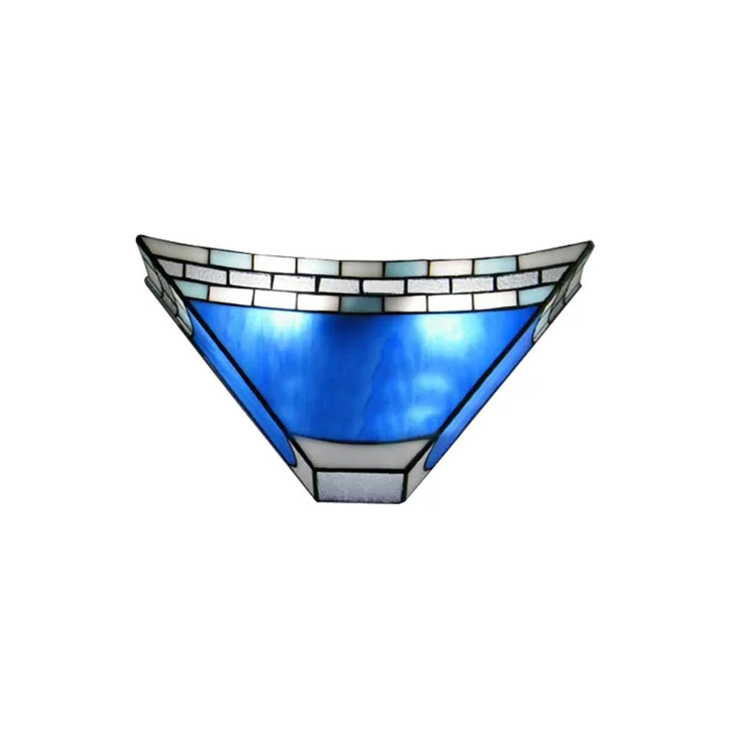 Tiffany Wall Mount Light with Stained Glass Shade Indoor Wall Sconce Light for Living Room Clearhalo 'Industrial' 'Middle century wall lights' 'Tiffany wall lights' 'Tiffany' 'Wall Lamps & Sconces' 'Wall Lights' Lighting' 168466
