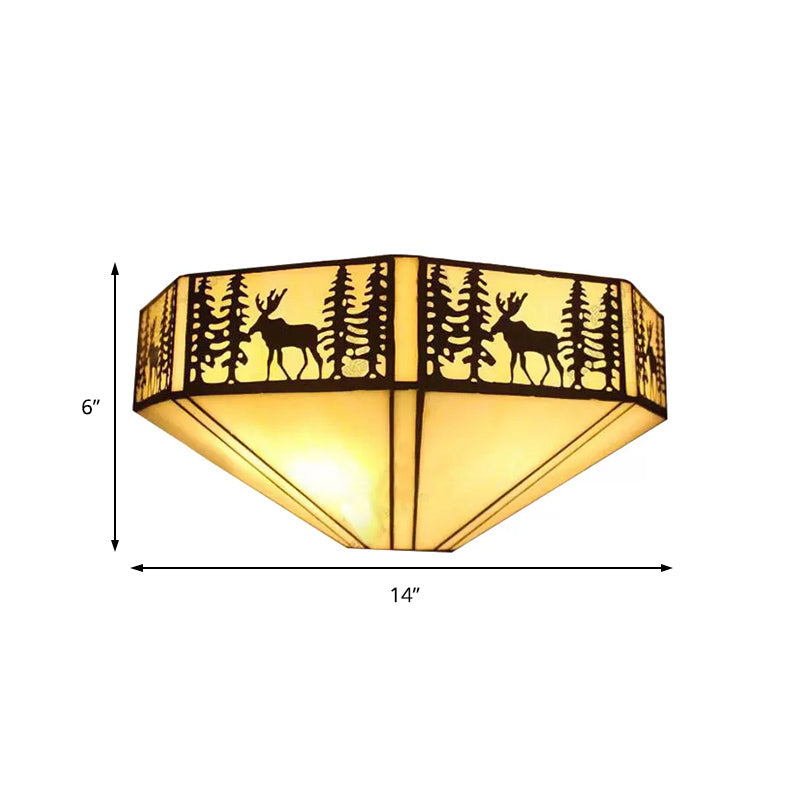 Tiffany Wall Mount Light with Stained Glass Shade Indoor Wall Sconce Light for Living Room Clearhalo 'Industrial' 'Middle century wall lights' 'Tiffany wall lights' 'Tiffany' 'Wall Lamps & Sconces' 'Wall Lights' Lighting' 168470