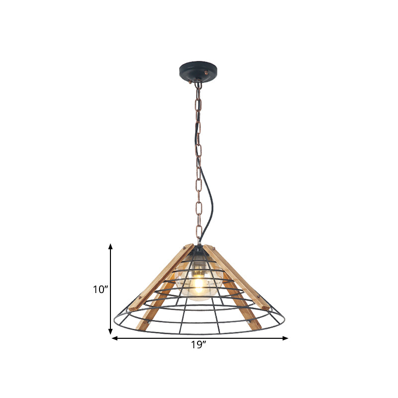 1 Head Drum/Conic Frame Pendulum Light Industrial Black Metal Hanging Lamp Kit, 11"/19" Wide Clearhalo 'Art Deco Pendants' 'Black' 'Cast Iron' 'Ceiling Lights' 'Ceramic' 'Crystal' 'Industrial Pendants' 'Industrial' 'Metal' 'Middle Century Pendants' 'Pendant Lights' 'Pendants' 'Rustic Pendants' 'Tiffany' Lighting' 1687480