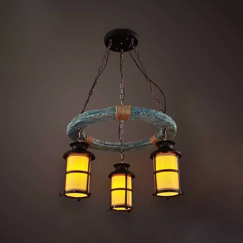 Metallic Black Multi Pendant Light Lantern 3 Bulbs Vintage Style Suspended Hang Fixture Clearhalo 'Art Deco Pendants' 'Black' 'Cast Iron' 'Ceiling Lights' 'Ceramic' 'Crystal' 'Industrial Pendants' 'Industrial' 'Metal' 'Middle Century Pendants' 'Pendant Lights' 'Pendants' 'Rustic Pendants' 'Tiffany' Lighting' 1687487