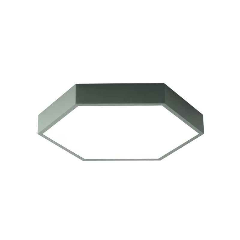 Child Bedroom LED Ceiling Light Modern Macaron Flush Mount Lighting with Hexagon Shade Clearhalo 'Ceiling Lights' 'Close To Ceiling Lights' 'Close to ceiling' 'Flush mount' Lighting' 168753