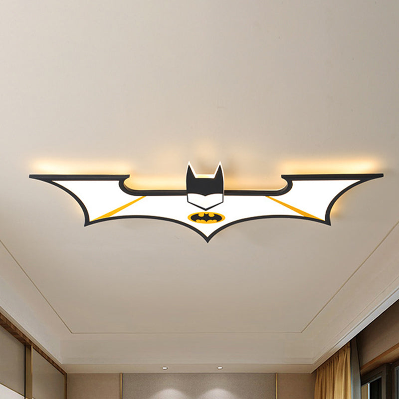 Black/Blue Batman Flush Light Fixture Kids LED Acrylic Flush Mount Lamp for Boys Room Clearhalo 'Ceiling Lights' 'Close To Ceiling Lights' 'Close to ceiling' 'Flush mount' Lighting' 1687840
