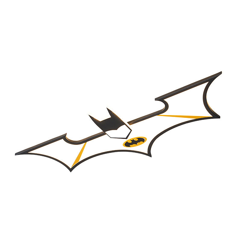 Black/Blue Batman Flush Light Fixture Kids LED Acrylic Flush Mount Lamp for Boys Room Clearhalo 'Ceiling Lights' 'Close To Ceiling Lights' 'Close to ceiling' 'Flush mount' Lighting' 1687841