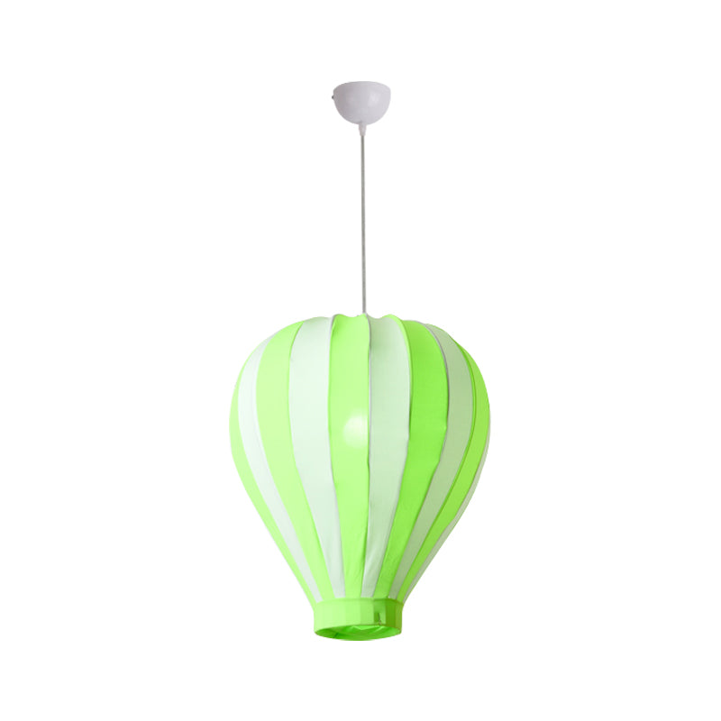 Fabric Balloon Hanging Lighting Cartoon 1 Light Pendant Light Fixture in Red/Blue/Green for Play Room Clearhalo 'Ceiling Lights' 'Pendant Lights' 'Pendants' Lighting' 1688370