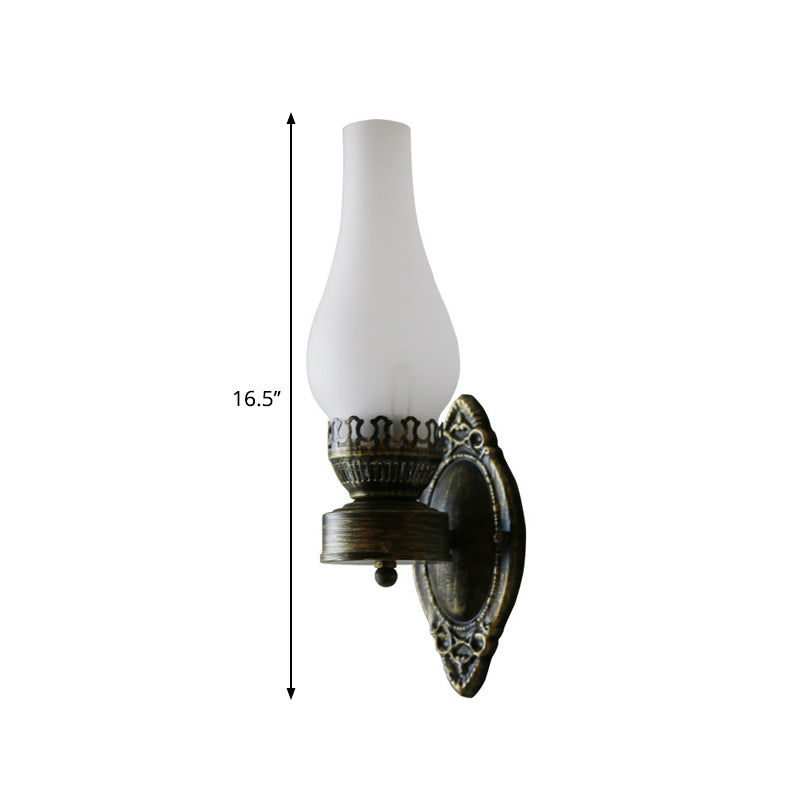 1 Head Vase Wall Mounted Lamp Nautical Black Textured White/Clear/Yellow Crackle Glass Wall Lighting Ideas Clearhalo 'Art deco wall lights' 'Cast Iron' 'Glass' 'Industrial wall lights' 'Industrial' 'Middle century wall lights' 'Modern' 'Rustic wall lights' 'Tiffany' 'Traditional wall lights' 'Wall Lamps & Sconces' 'Wall Lights' Lighting' 1688689