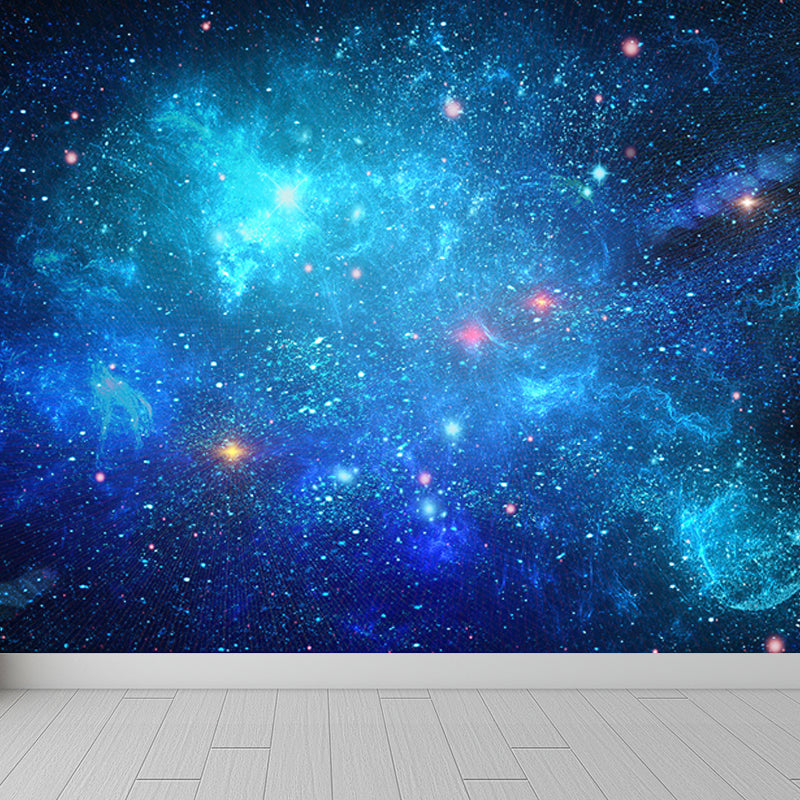 Modern Constellations Scene Wall Mural Non-Woven Waterproof Dark Blue Wall Art for Bedroom Dark Blue Design 4 Clearhalo 'Wall Decor' 'Wall Mural' 1688988