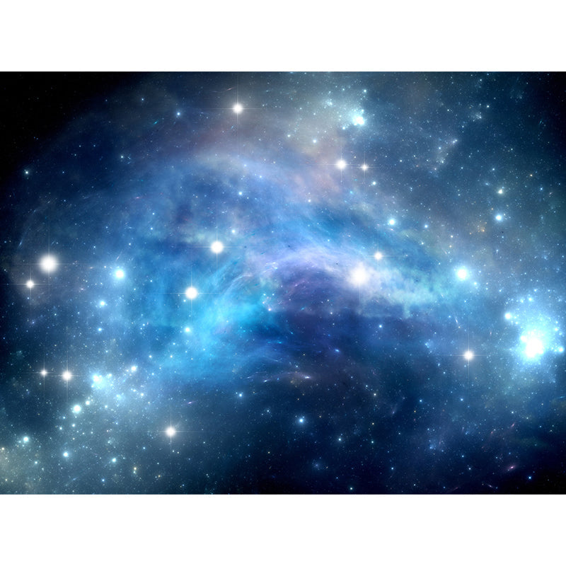 Dark Blue Dreamlike Asterism Mural Moisture Resistant Contemporary Bedroom Wall Art Clearhalo 'Wall Decor' 'Wall Mural' 1689287
