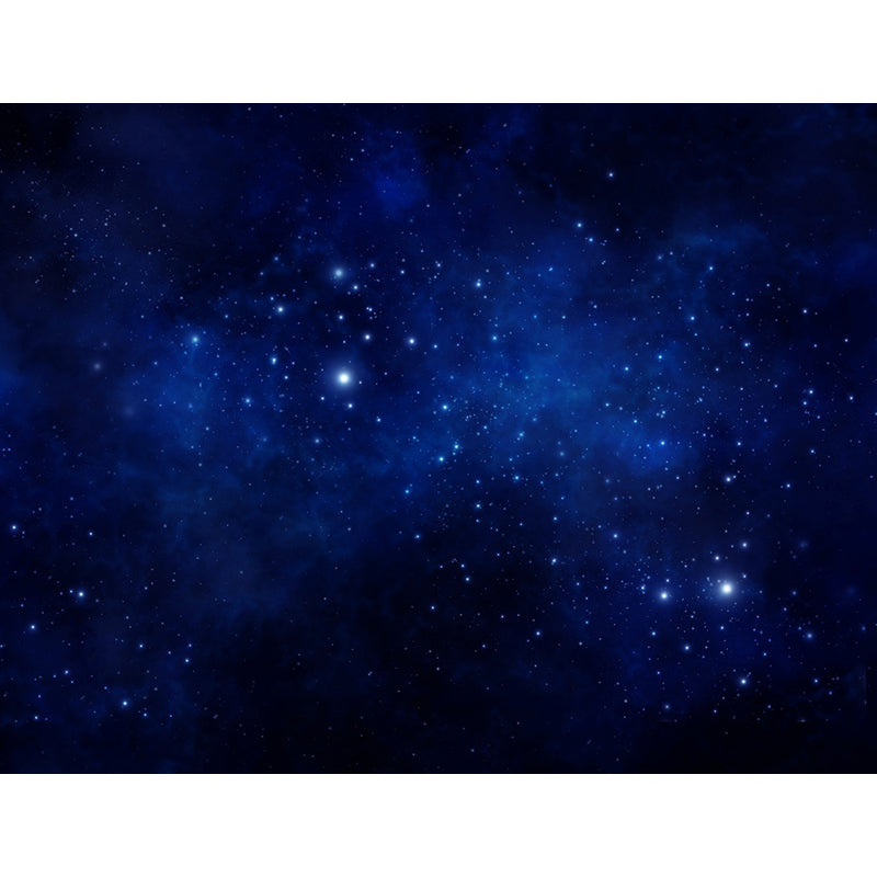 Dark Blue Nebula Mural Wallpaper Space Modern Washable Wall Covering for Kitchen Clearhalo 'Wall Decor' 'Wall Mural' 1689723