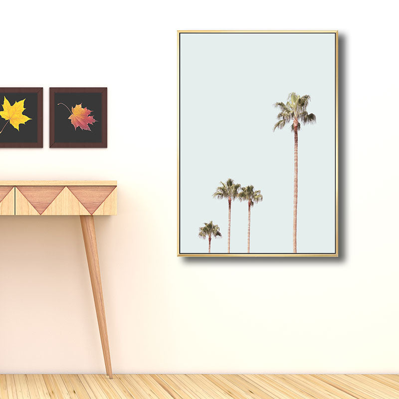 Coastal Coconut Tree Wall Decor Canvas Decorative Green Art Print for Great Room Green Clearhalo 'Art Gallery' 'Canvas Art' 'Coastal Art Gallery' 'Nautical' Arts' 1689892