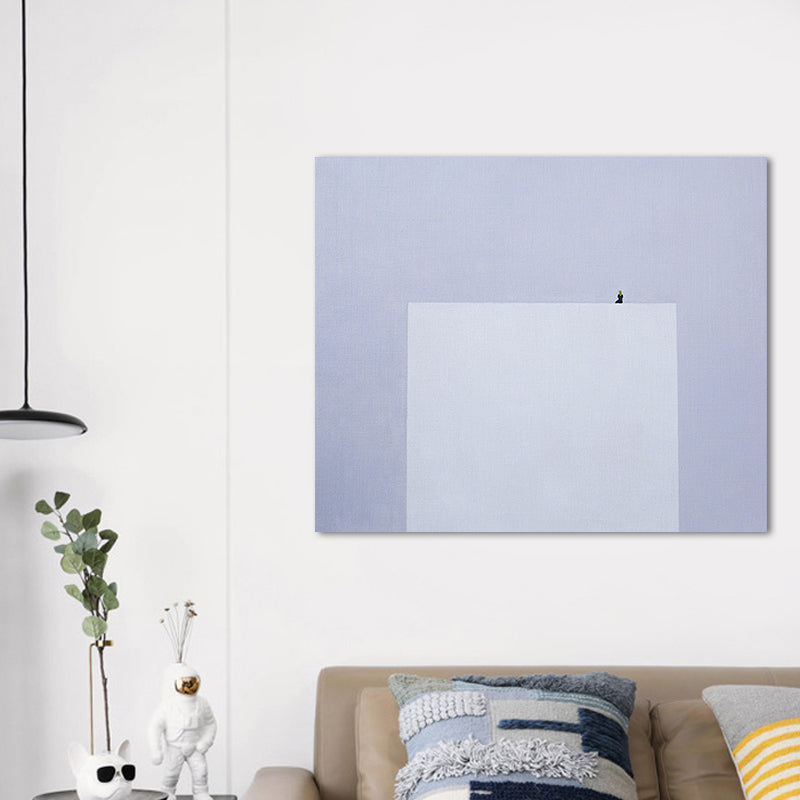 Light Color Hiking Painting Textured Minimalism Style Boys Bedroom Wall Art Print Clearhalo 'Art Gallery' 'Canvas Art' 'Contemporary Art Gallery' 'Contemporary Art' 'Minimalism' 'Minimalist Art Gallery' 'Scandinavian' Arts' 1689936