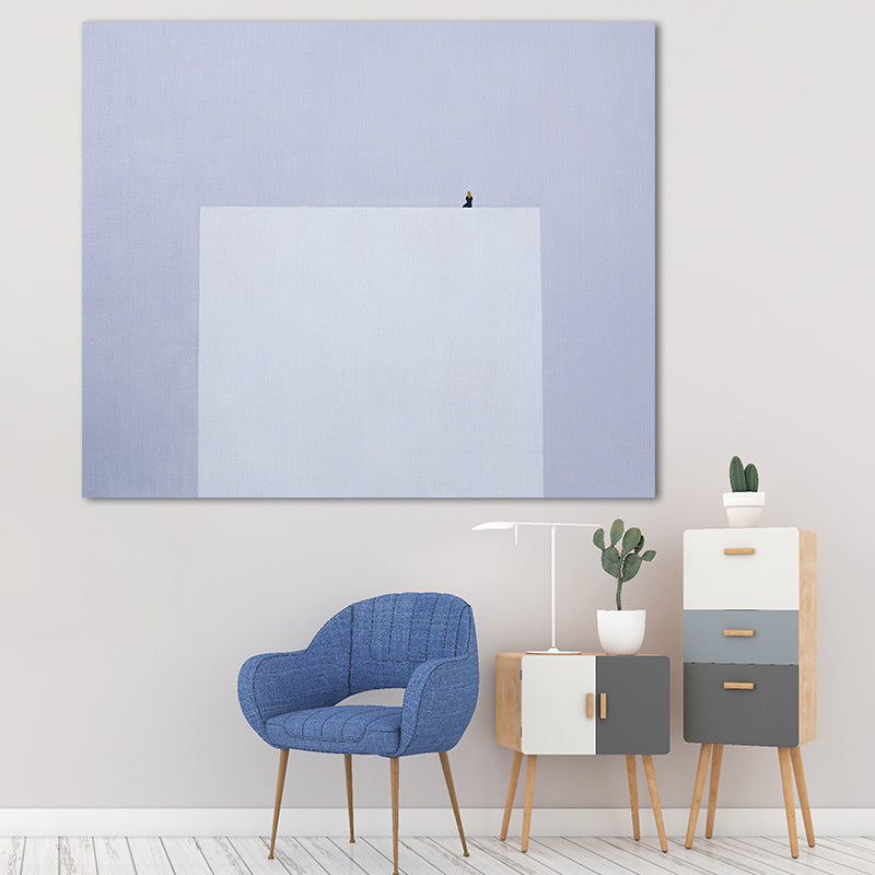 Light Color Hiking Painting Textured Minimalism Style Boys Bedroom Wall Art Print Clearhalo 'Art Gallery' 'Canvas Art' 'Contemporary Art Gallery' 'Contemporary Art' 'Minimalism' 'Minimalist Art Gallery' 'Scandinavian' Arts' 1689937