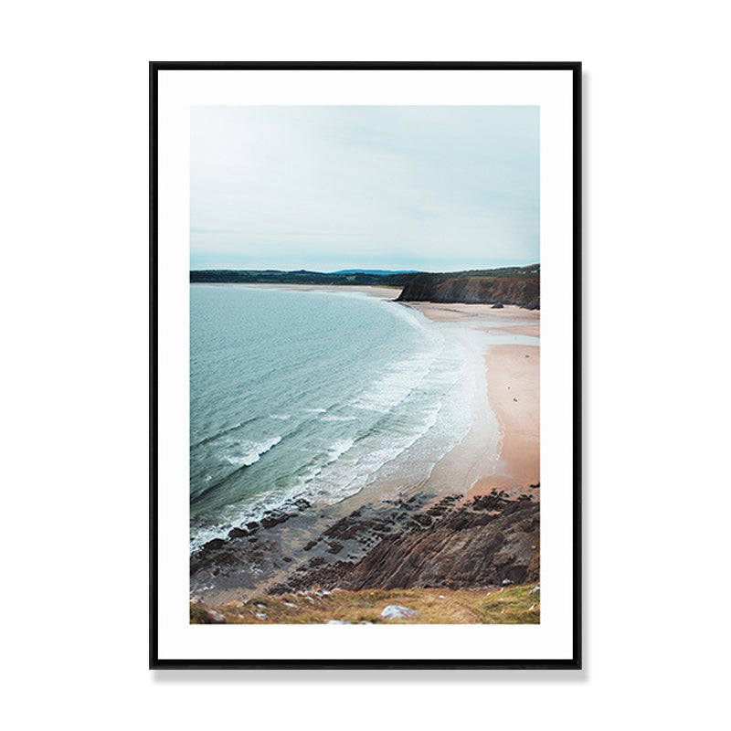 Natural Scenery Wall Art Coastal Textured Wrapped Canvas in Light Color for Parlor Clearhalo 'Art Gallery' 'Canvas Art' 'Coastal Art Gallery' 'Nautical' Arts' 1690622