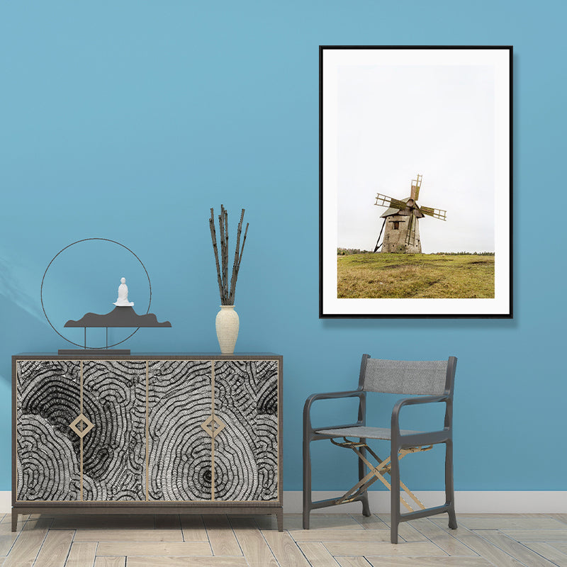 Natural Scenery Wall Art Coastal Textured Wrapped Canvas in Light Color for Parlor Clearhalo 'Art Gallery' 'Canvas Art' 'Coastal Art Gallery' 'Nautical' Arts' 1690627