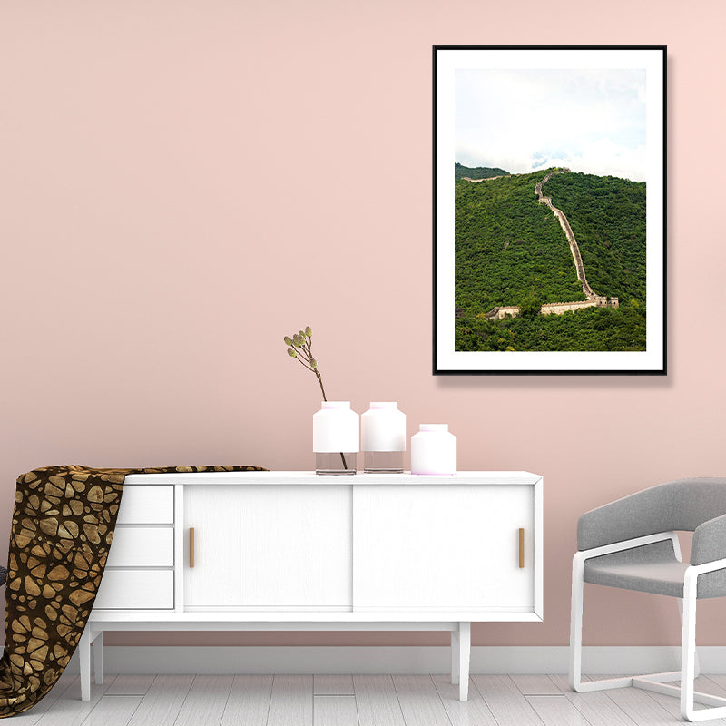 Natural Scenery Wall Art Coastal Textured Wrapped Canvas in Light Color for Parlor Green Clearhalo 'Art Gallery' 'Canvas Art' 'Coastal Art Gallery' 'Nautical' Arts' 1690629