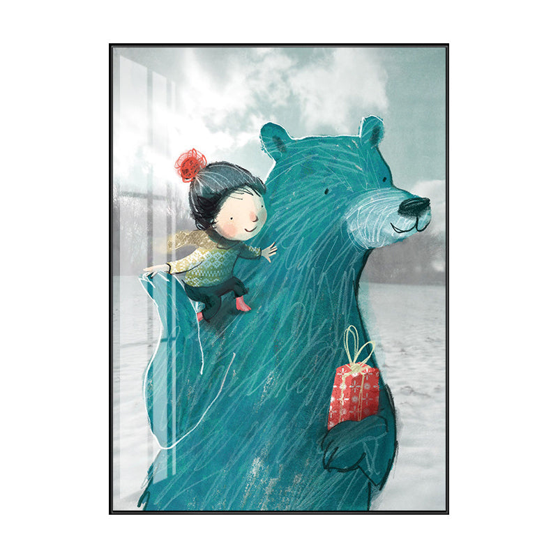 Children's Art Wild Animal Canvas Pastel Color Baby Bedroom Wall Decor, Multiple Sizes Available Clearhalo 'Art Gallery' 'Canvas Art' 'Kids' Arts' 1690758