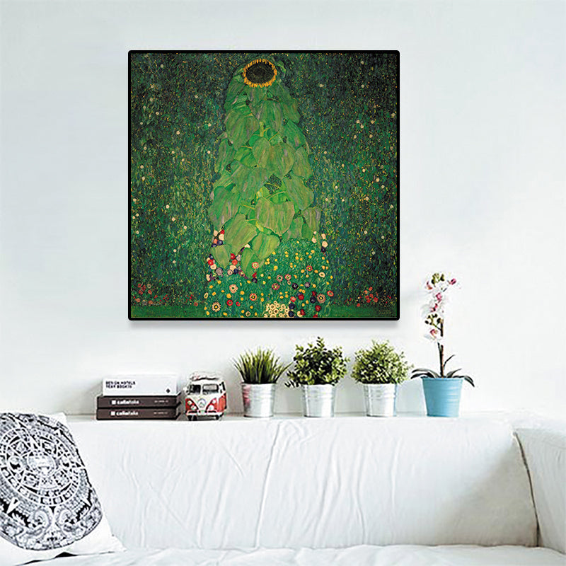 Green Botanical and Flower Canvas Country Style Textured Wall Art Print for Playroom Green Design 2 Clearhalo 'Art Gallery' 'Canvas Art' 'Country Art Gallery' 'French Country' 'Rustic' Arts' 1691073