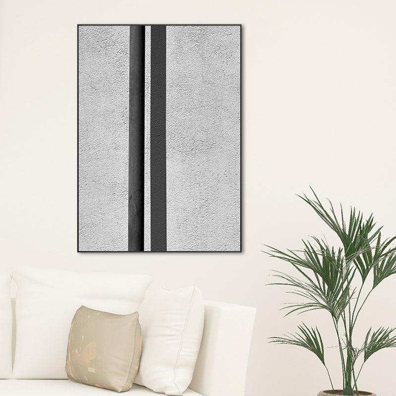 Nordic Building Window Canvas Print Soft Color Textured Wall Art for Living Room