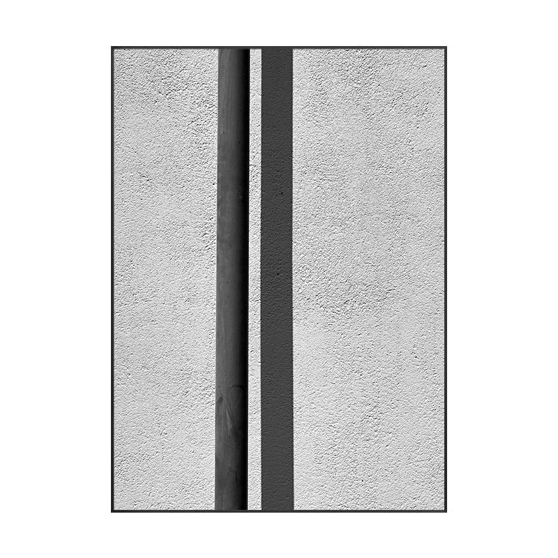 Nordic Building Window Canvas Print Soft Color Textured Wall Art for Living Room