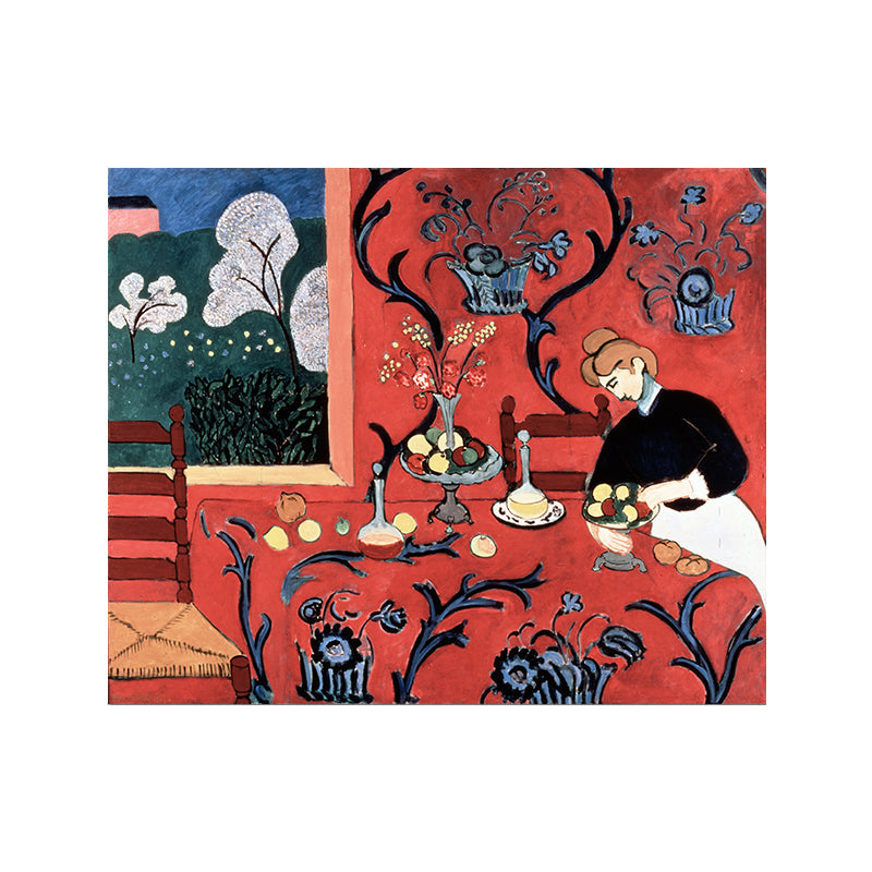Harmony in Red Canvas Art Textured Surface Fauvism House Interior Wall Decoration Clearhalo 'Art Gallery' 'Canvas Art' 'Traditional' Arts' 1691395