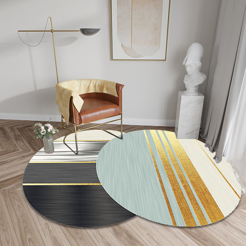 Nordic Novelty Irregular Rug in Black and Green Colorblock Pattern Rug Polyester Washable Carpet for Home Decoration Green Clearhalo 'Area Rug' 'Rug' 1692846