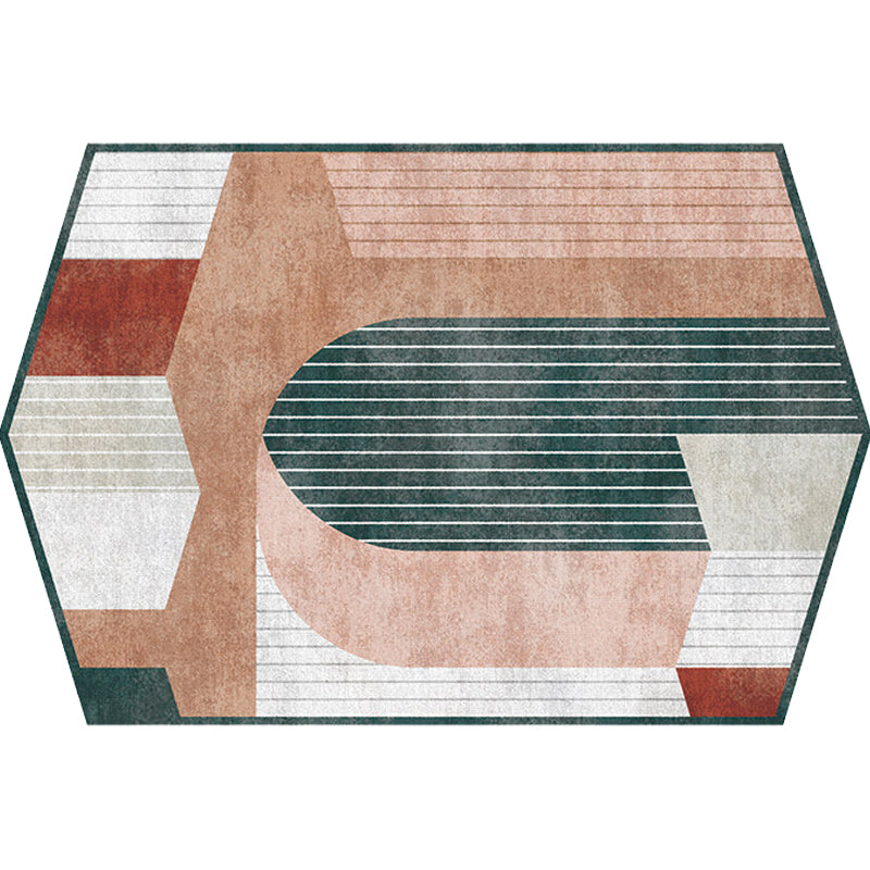 Scandinavian Novelty Irregular Rug Colorful Colorblock Stripe Pattern Rug Polyester Pet Friendly Carpet for Home Decor Clearhalo 'Area Rug' 'Rug' 1692854