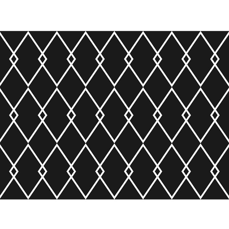 Scandinavian Modern Rug in Black Geometry Rhombus Pattern Rug Polyester Anti-Slip Carpet for Home Decoration Clearhalo 'Area Rug' 'Modern' 'Rugs' Rug' 1693645
