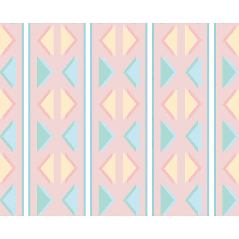 Contemporary Modern Rug in Pink Triangle Pattern Rug Polyester Stain-Resistant Carpet for Home Decoration Clearhalo 'Area Rug' 'Modern' 'Rugs' Rug' 1693865