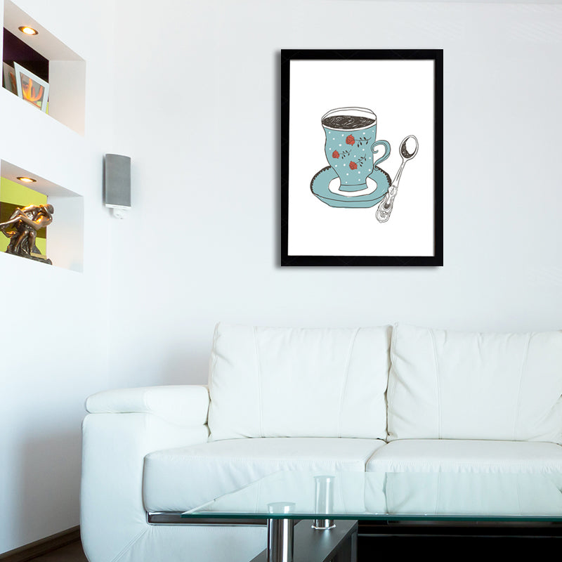 Coffee Cup Diet Wall Art Traditional Textured Canvas Print in Light Color for Kitchen Clearhalo 'Art Gallery' 'Canvas Art' 'Traditional' Arts' 1695123