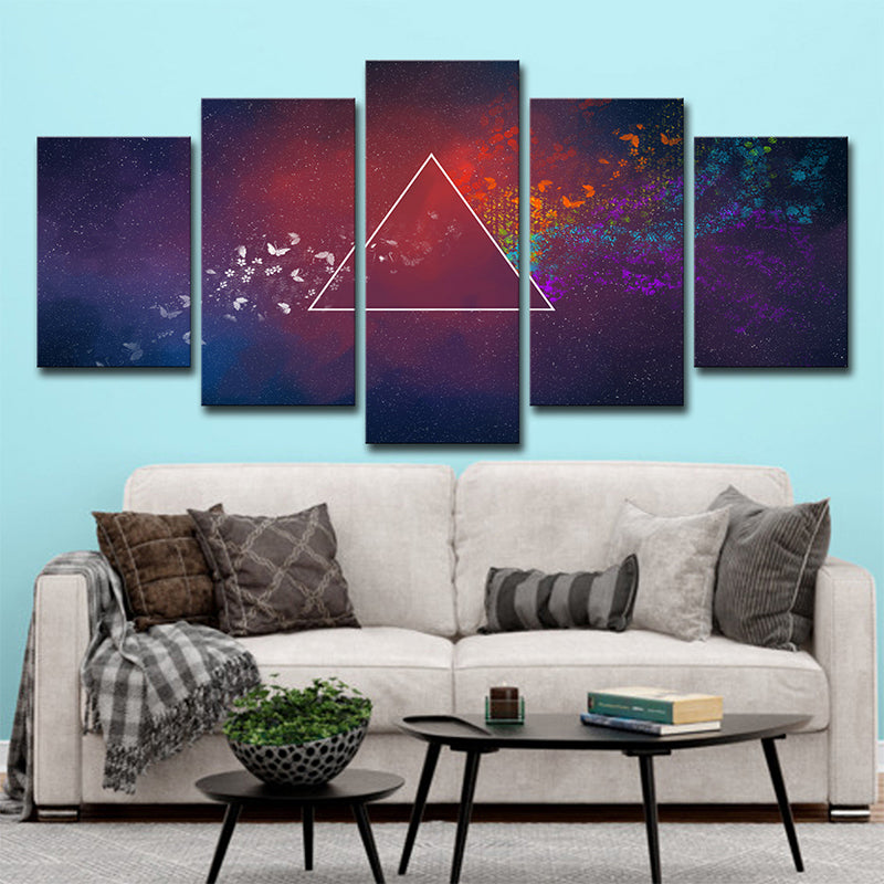 Rock Music Festival Wall Decor Modern Beautiful Butterfly Canvas Wall Art in Purple Clearhalo 'Art Gallery' 'Canvas Art' 'Contemporary Art Gallery' 'Modern' Arts' 1695206