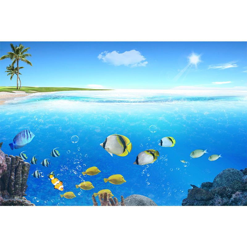 Marine Benthos Wall Mural Kids Style Decorative Children Bedroom Wall Decor, Custom Clearhalo 'Wall Decor' 'Wall Mural' 1696410