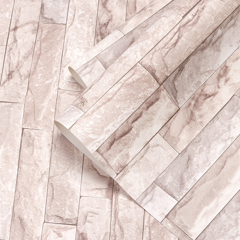 Fake Embossed Brick Wallpaper Steampunk Washable Living Room Wall Decor, 57.1-sq ft Clearhalo 'Industrial wall decor' 'Industrial' 'Wallpaper' Wall Decor' 1696745