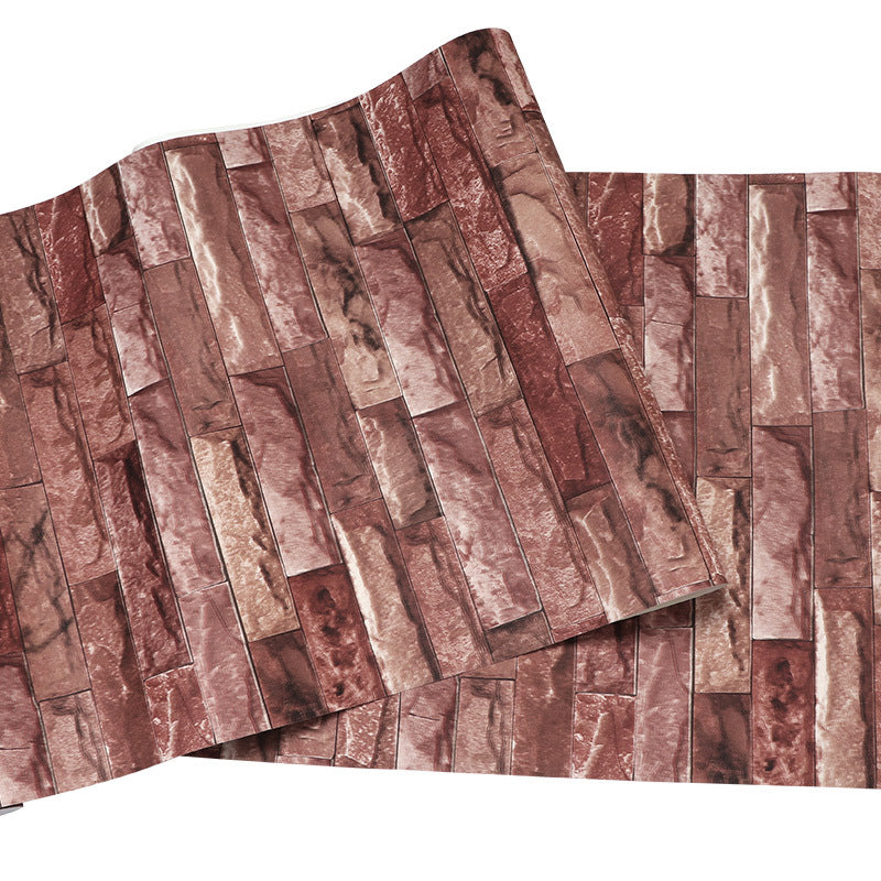 Fake Embossed Brick Wallpaper Steampunk Washable Living Room Wall Decor, 57.1-sq ft Clearhalo 'Industrial wall decor' 'Industrial' 'Wallpaper' Wall Decor' 1696748