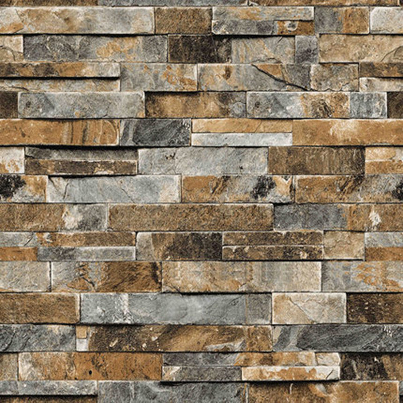 Faux Brick Wallpaper Roll Waterproof Industrial Living Room Wall Decor, 57.1-sq ft Clearhalo 'Industrial wall decor' 'Industrial' 'Wallpaper' Wall Decor' 1696892